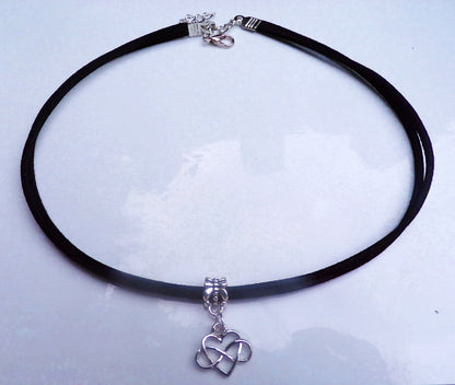 Infinity Heart Choker/Collar pendant