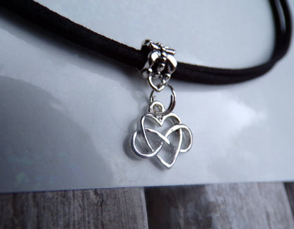 Infinity Heart Choker/Collar pendant