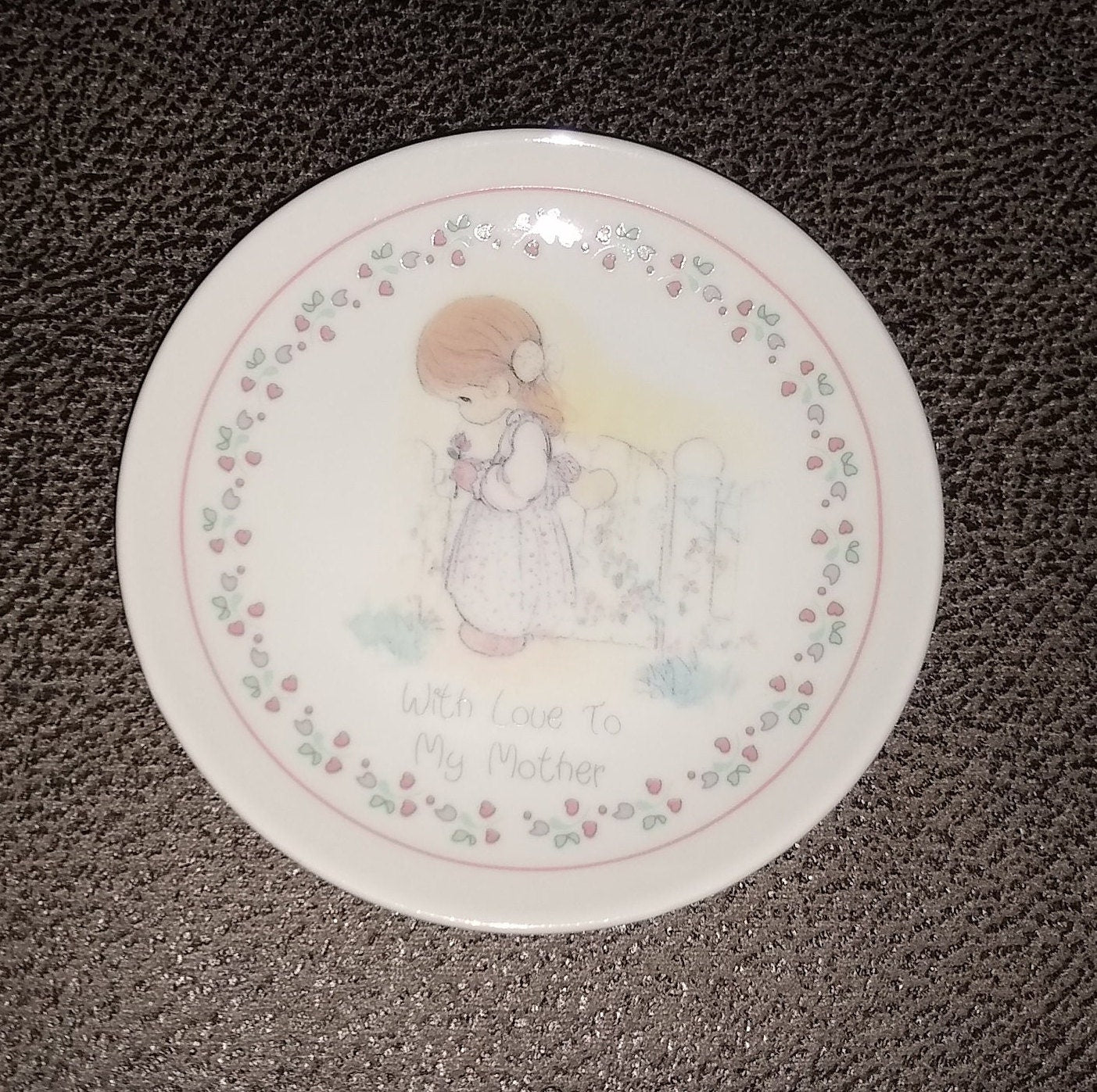 Precious Moments Mother Plate Which Reads, With Love To My Mother Plate. Enesco With Artist Sam Butcher 1990.