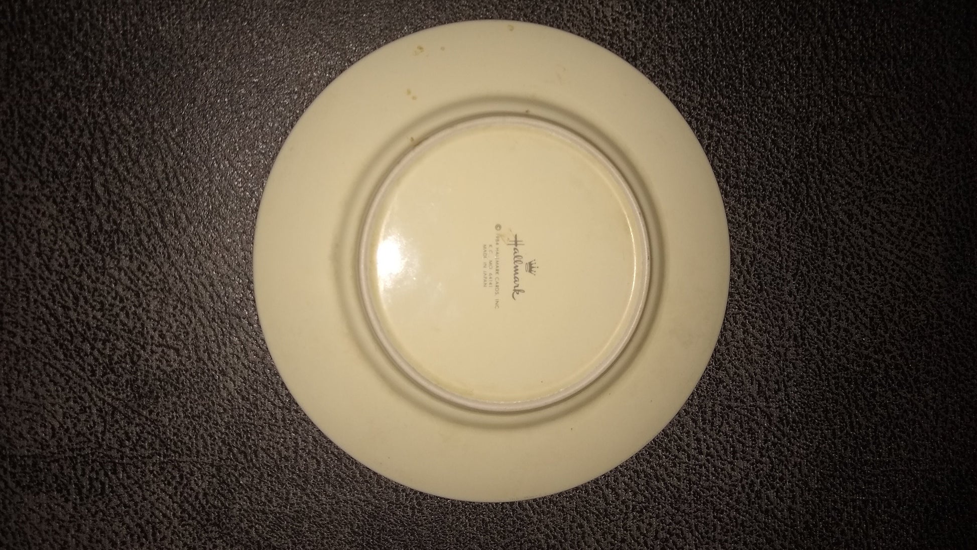 Vintage Hallmark Newborn Baby Plate (Back View) With Sheep, Brings New Dreams. Made in Japan In 1984. 