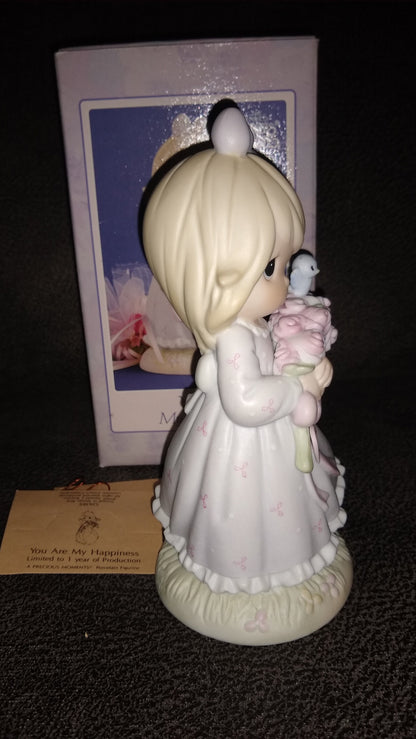 Vintage Precious Moments, You Are My Happiness By Enesco 1991, Last Forever collection.